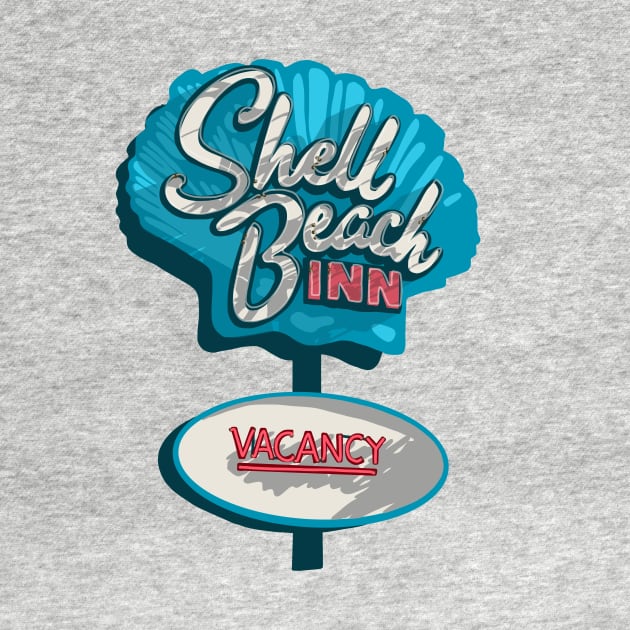 Shell Beach Inn Sign by jenblove